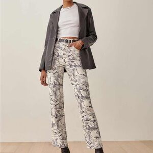 Reformation Oasis High Rise Straight Jeans size 25